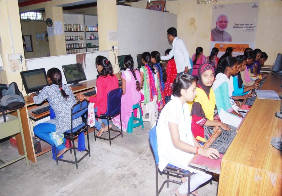 Students in an NSDF computer training lab